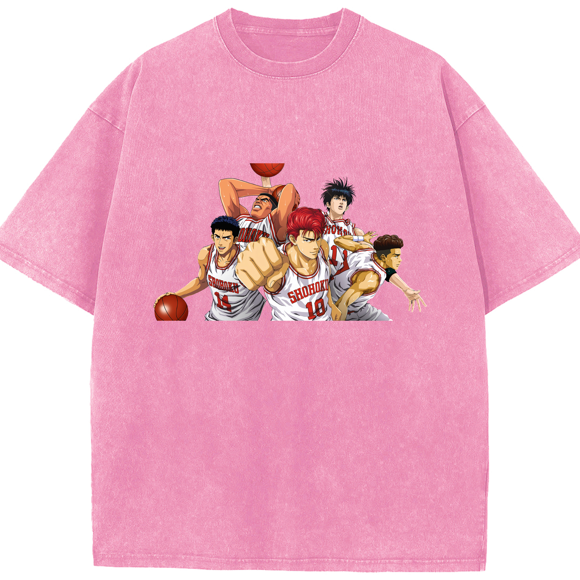 （画像用） SLAM DUNK／スラムダンク 綿100% ヴィンテージ風 半袖Tシャツ（フロントプリント）